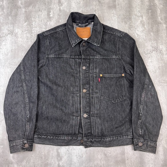 Levi's Other - Levis Type 1 Trucker Jacket‎ Mens Medium Black Denim Western Vintage Faded